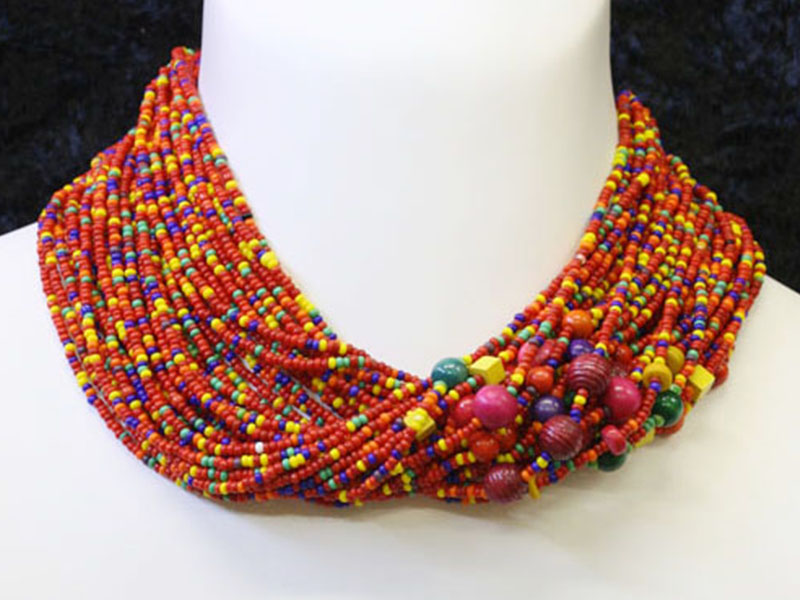 Mutli colour with bead accents Mutli colour with bead accents