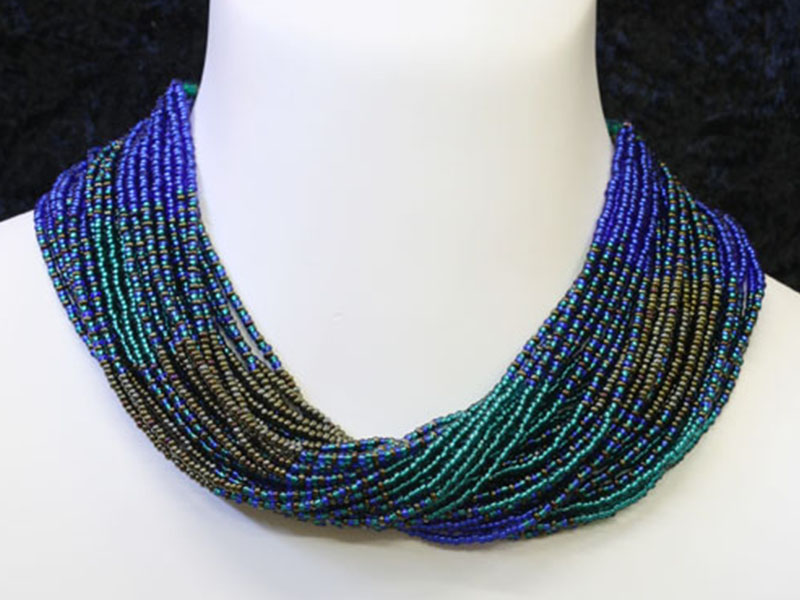 Blue, turquoise and gun metal Blue, turquoise and gun metal