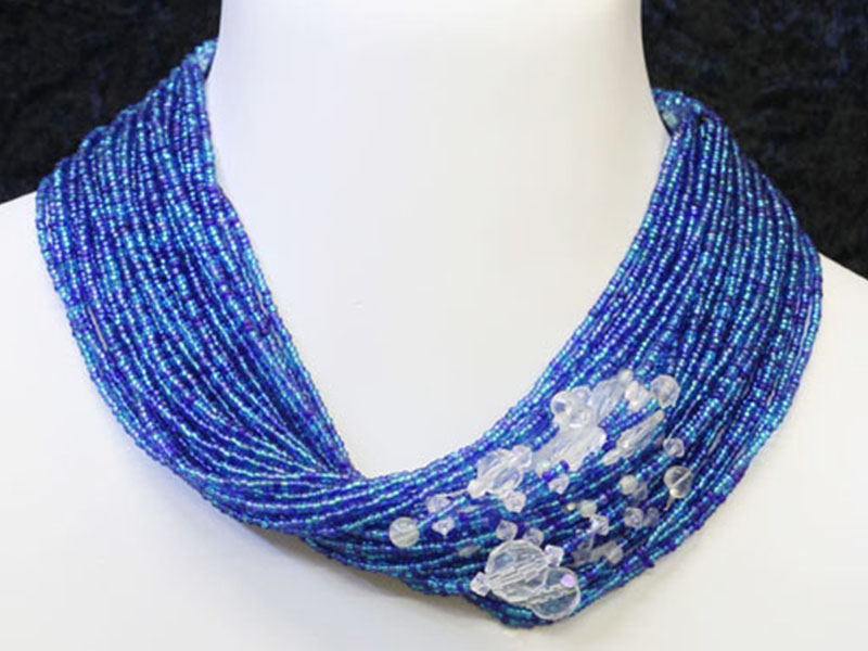 Blue, turquoise with fancy bead accents Blue, turquoise with fancy bead accents