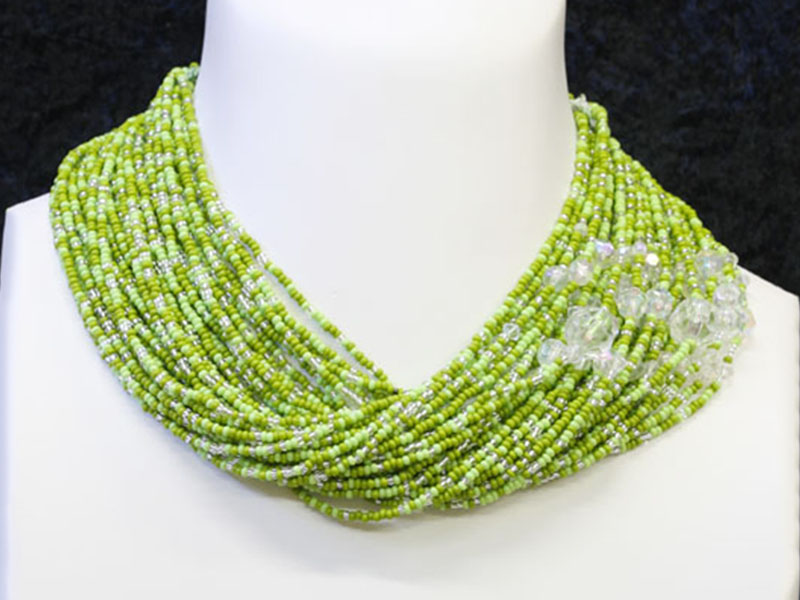 Greens with fancy bead accents Greens with fancy bead accents