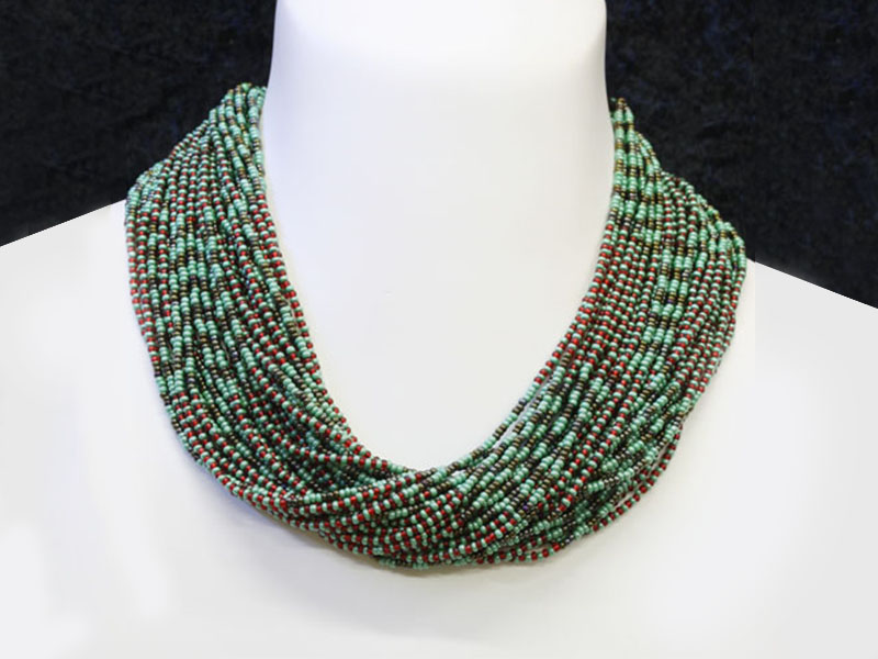 Pastel green, gun metal and red Pastel green, gun metal and red