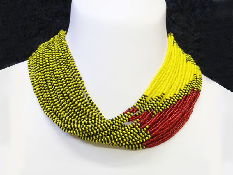 Yellow, red and black Yellow, red and black