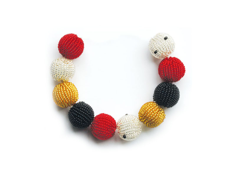 Red, white, black and amber Red, white, black and amber