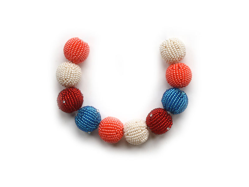 Cream, red and blue Cream, red and blue