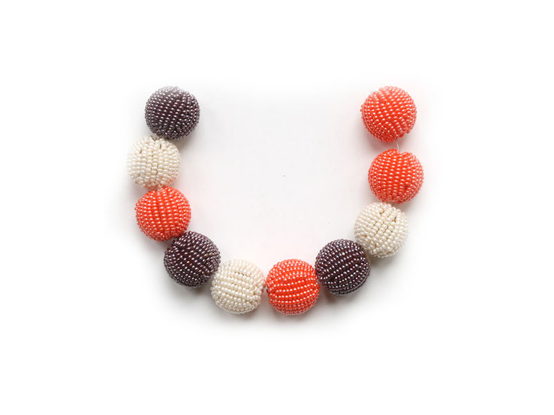 Ivory, orange and brown Ivory, orange and brown