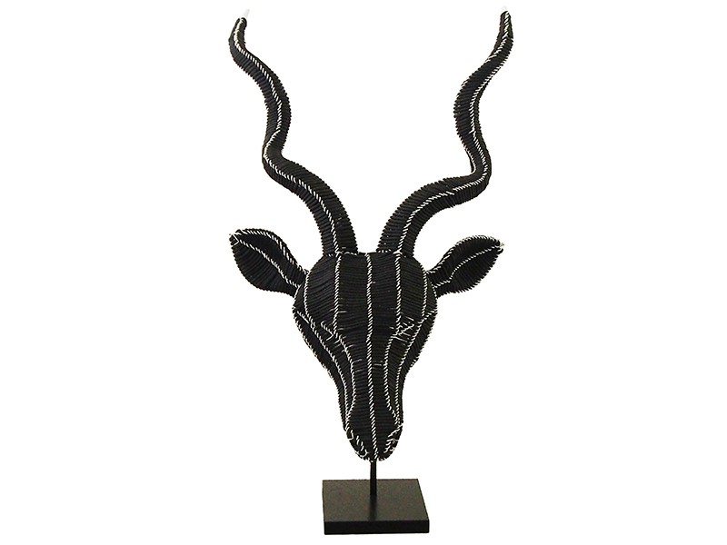 Rope Kudu Wall Hanging Black and White Rope Kudu Wall Hanging Black and White
