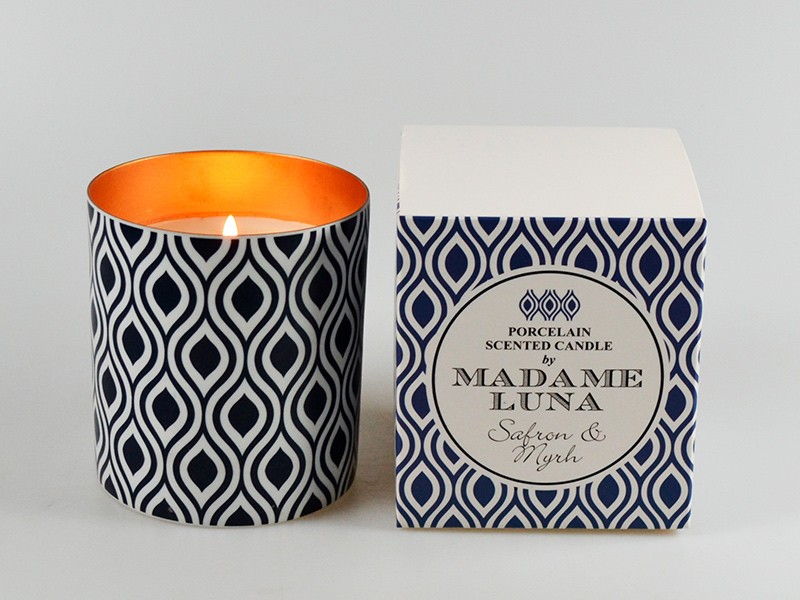 Blue and Copper Porcelain Candles