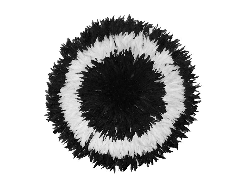 Juju Feather Hat Black & White Juju Feather Hat Black & White