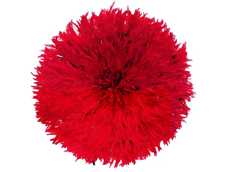 Juju Feather Hat Red Juju Feather Hat Red