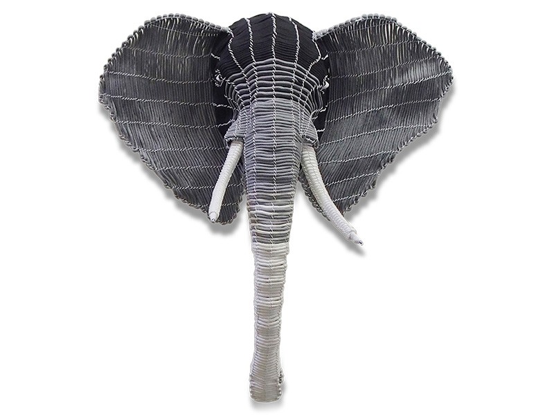 Large Rope Elephant Head Wall Hanging Large Rope Elephant Head Wall Hanging