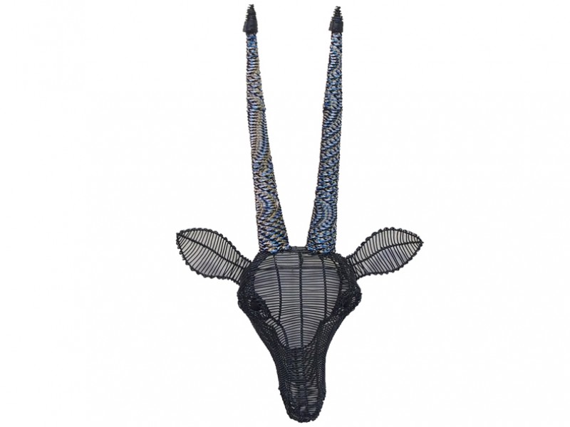 Charcoal with Blue and Beige Speckled Rope Charcoal with Blue and Beige Speckled Rope
