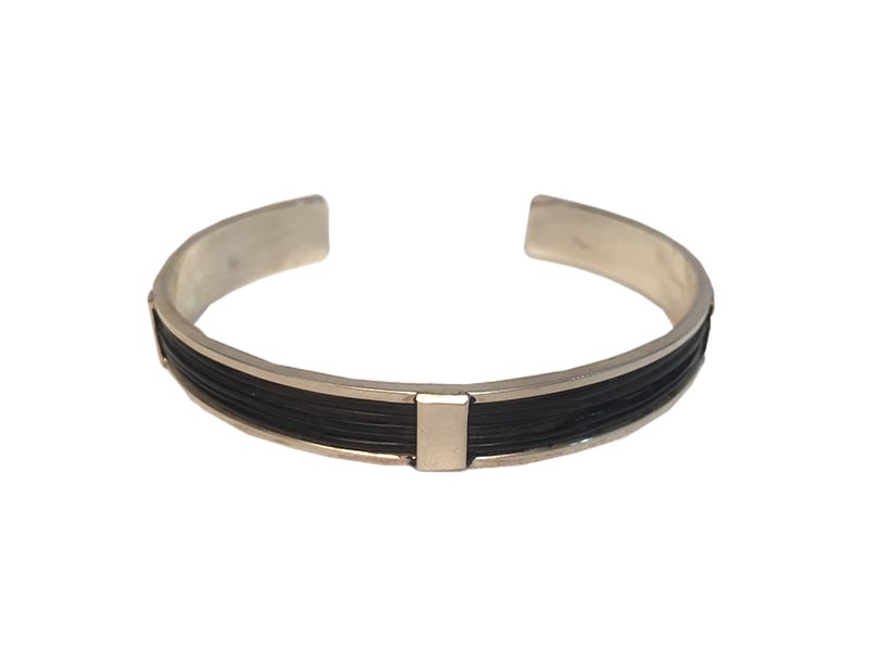 10 Mm Silver Ladies Elephant Hair Bangle