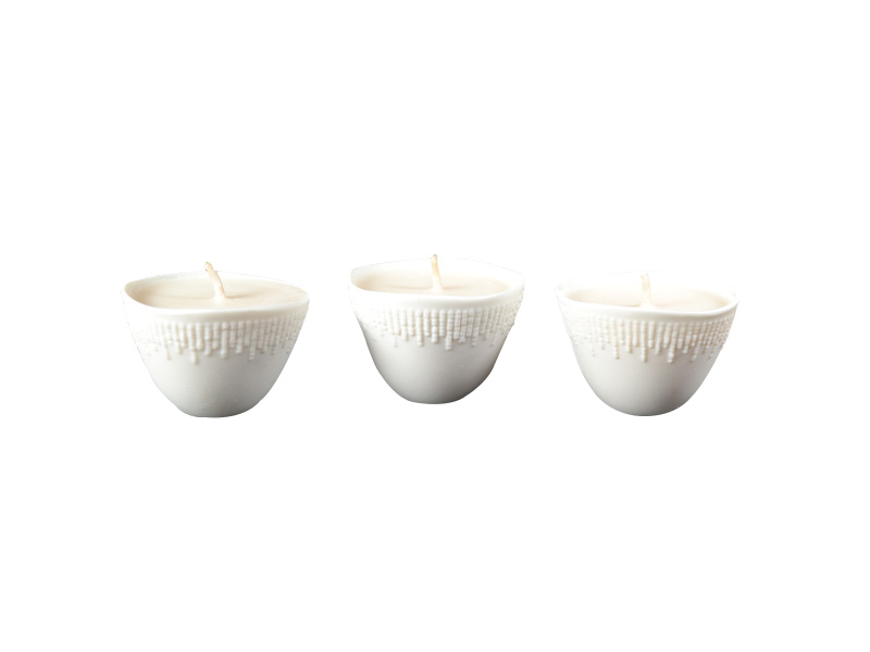 Bead Candle Set Of 3 - Frangipani